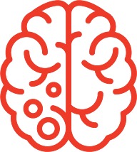 Amyloid buildup in brain icon